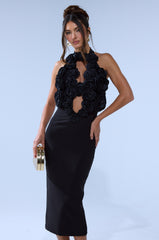 ALWAYS ON THE GUEST LIST MIDI DRESS