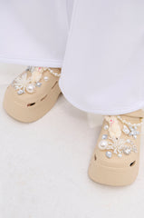 AZALEA WANG DAVIES BEIGE EMBELLISHED FLAT