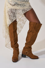 AZALEA WANG FLAT OVER THE KNEE RIDING BOOT