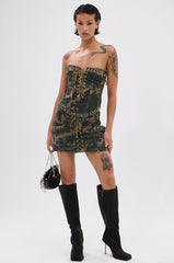 DOWN AND DIRTY CAMO MINI SKIRT