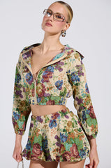 ALL ABOUT ME FLORAL BOMBER JACKET