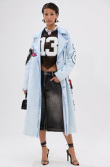 COUNTDOWN PATCH DENIM TRENCH