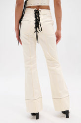 BREAK MY LOVE LINEN LACE UP PANT