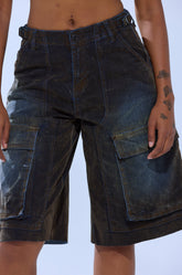 BELLA VELVET DENIM JORT