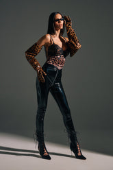 DROP IT LIKE ITS HOT VINYL LEGGING WITH ZIPPER