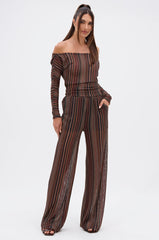 CANDICE STRIPE WIDE LEG PANT