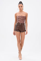 BELIEVE WHAT YOU WANT CHEETAH PRINT CORSET