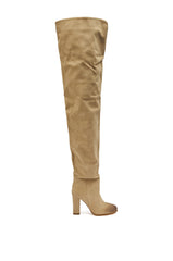AZALEA WANG NANETTE TAUPE SLOUCHY BOOT