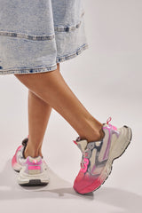 AZALEA WANG PSI PINK LACE SNEAKER