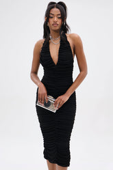 BODY ODDY MIDI DRESS IN BLACK