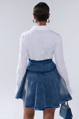 DONT NEED NOBODY DENIM MINI DRESS