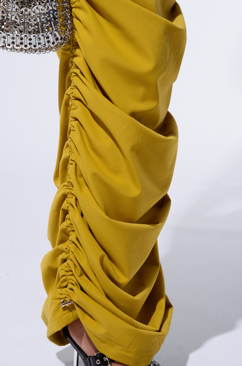 ASH STRAPLESS CARGO MAXI DRESS
