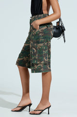 DOWN AND DIRTY CAMO BERMUDA SHORT