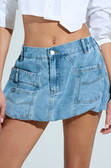 ALL ABOUT IT DENIM BUBBLE SKIRT
