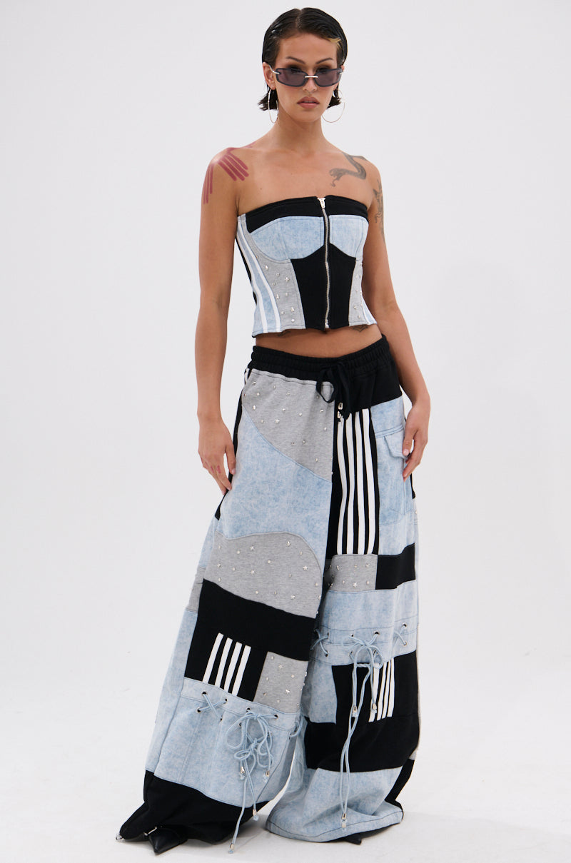DECONSTRUCTED MASTERPIECE WIDE LEG PANT