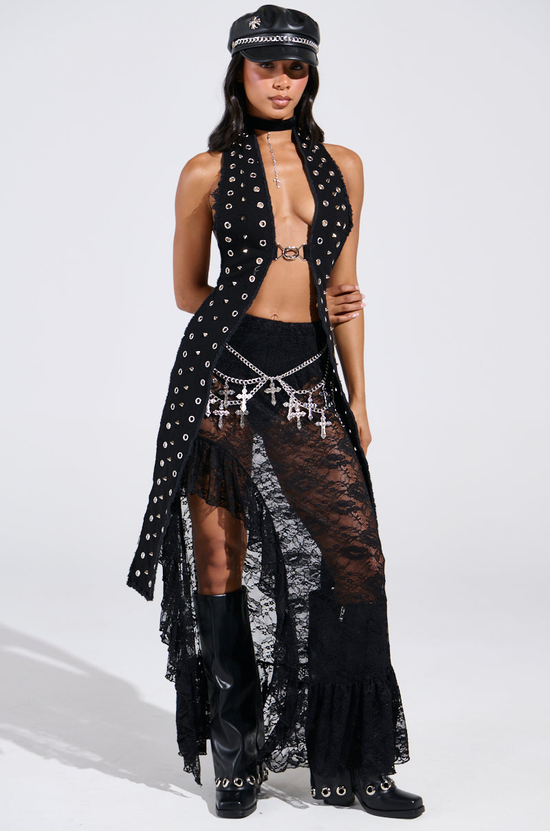 DANCE THE NIGHT AWAY LACE MAXI SKIRT