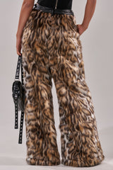 CATCH ME IF YOU CAN LEOPARD FUR TROUSER