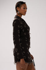 ALL OVER PIERCING BLAZER DRESS