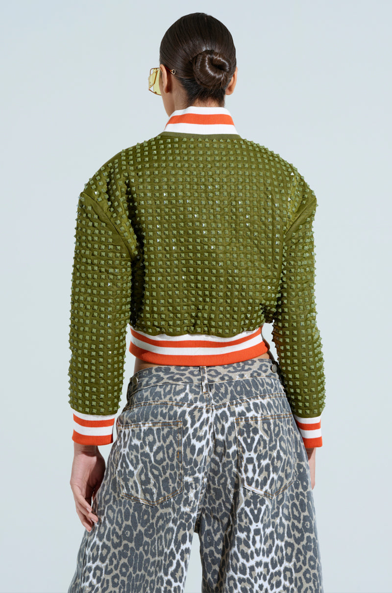 CHILL PILL STUDDED BOMBER