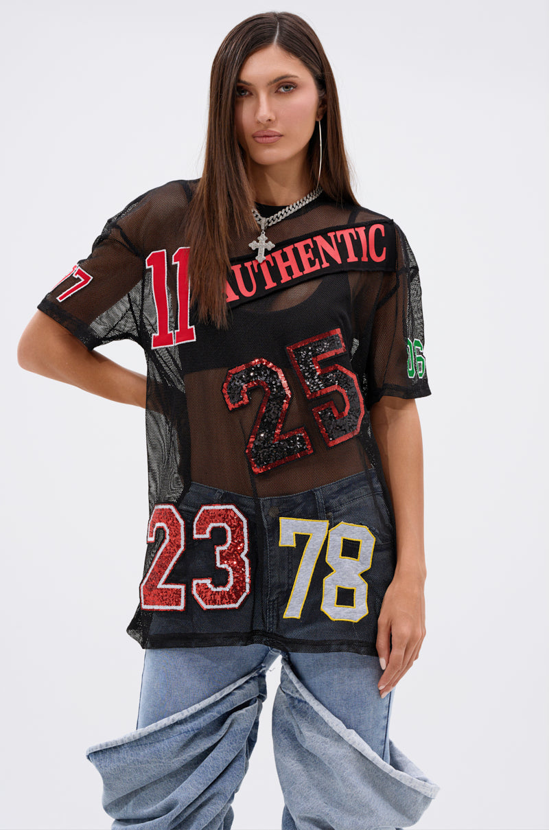 ALL DEM NUMBERS MESH TSHIRT