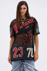 ALL DEM NUMBERS MESH TSHIRT