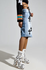 AZALEA WANG ARIADNE WHITE CHUNKY BOOTIE