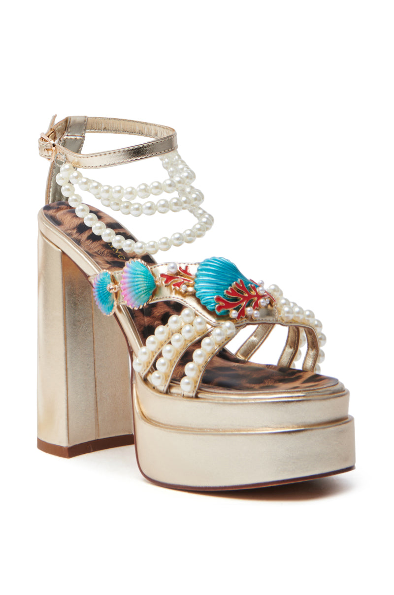 AZALEA WANG ARLETH GOLD SANDAL