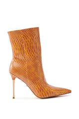 AZALEA WANG CALEAN ORANGE STILETTO BOOTIE
