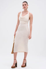 ALWAYS BEST DRESSED MIDI DRESS IN IVORY