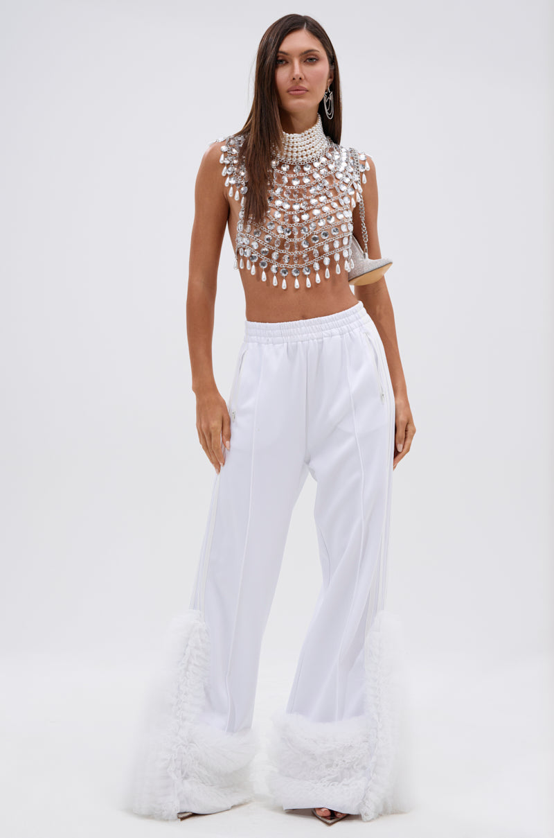 CLEOPATRA RHINESTONE CHAIN TOP