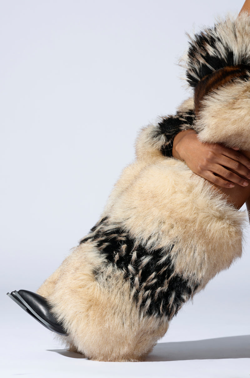 AZALEA WANG EKKO MULTI FUR STILETTO BOOT