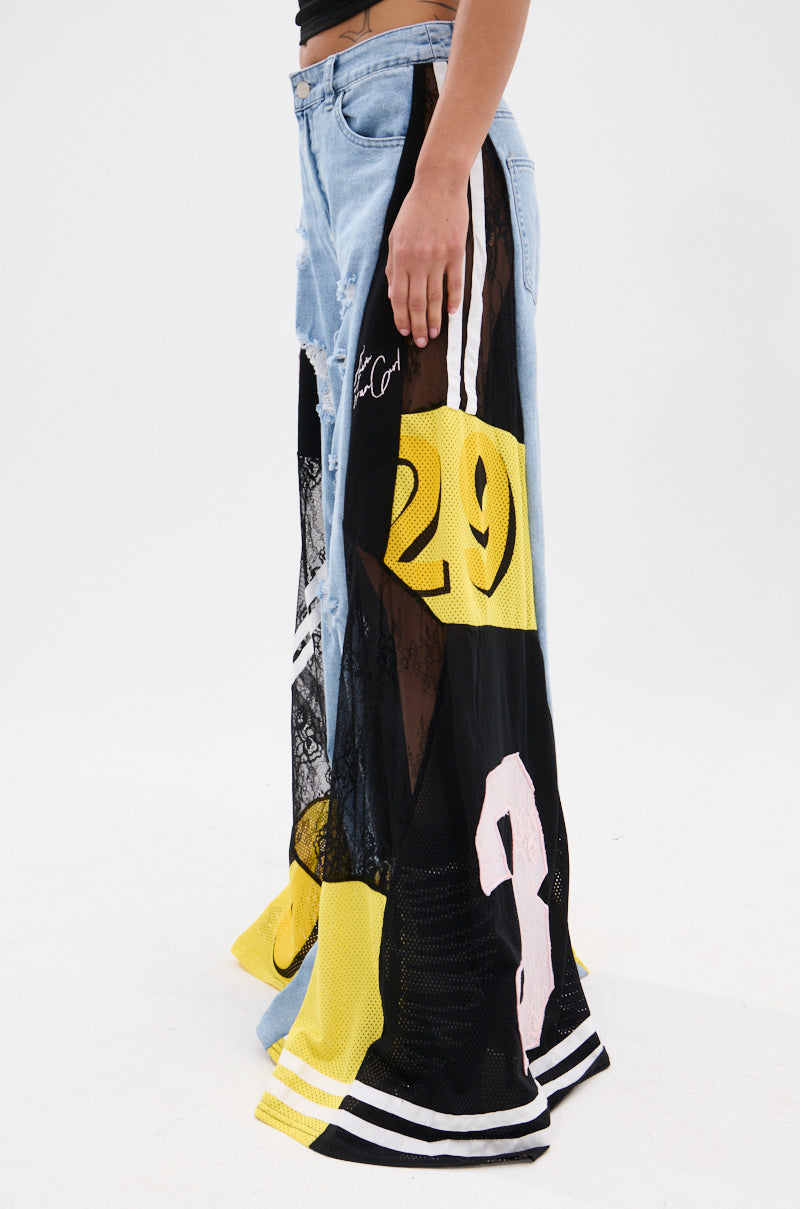 DONT MESS WITH ME WIDE LEG DENIM PANT