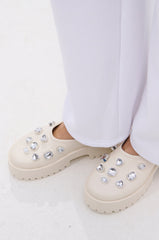 AZALEA WANG HAIN IVORY RHINESTONE FLAT