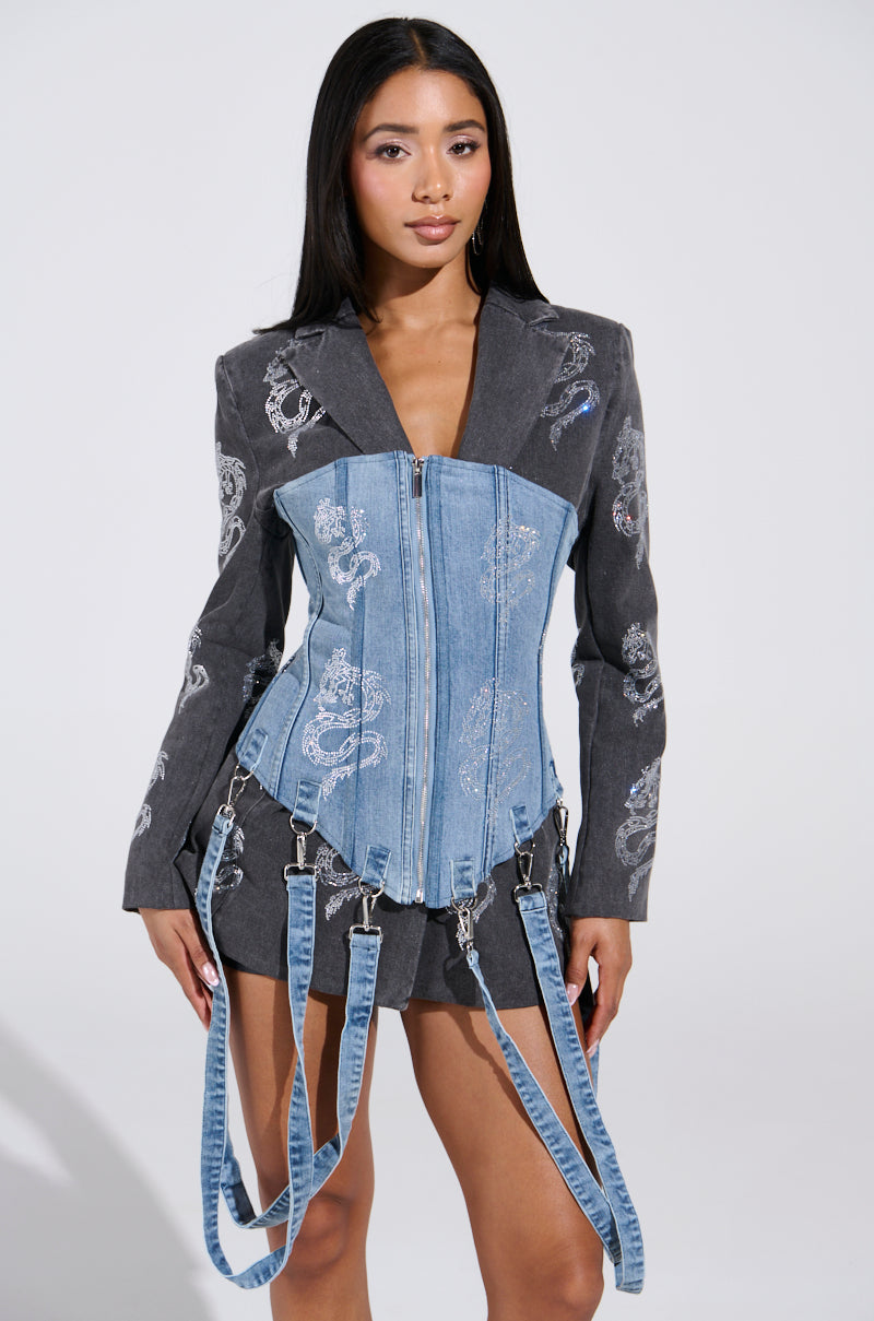 DRAGON SENSE EMBELLISHED BLAZER