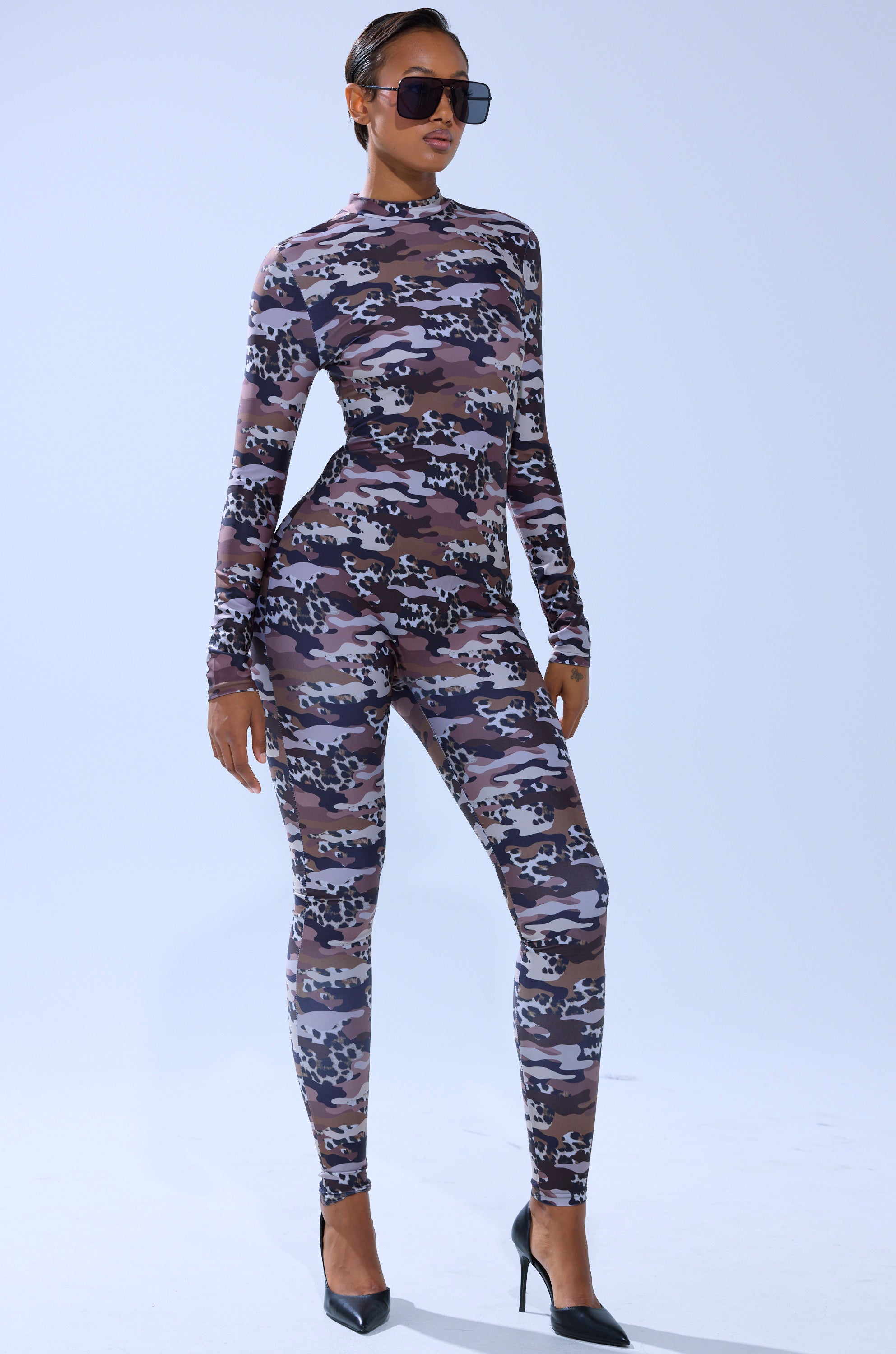 CAMO CHEETAH PRINT PLAYSUIT