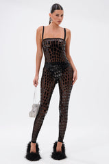 BLING BLOW MESH JUMPSUIT