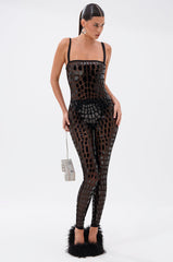 BLING BLOW MESH JUMPSUIT