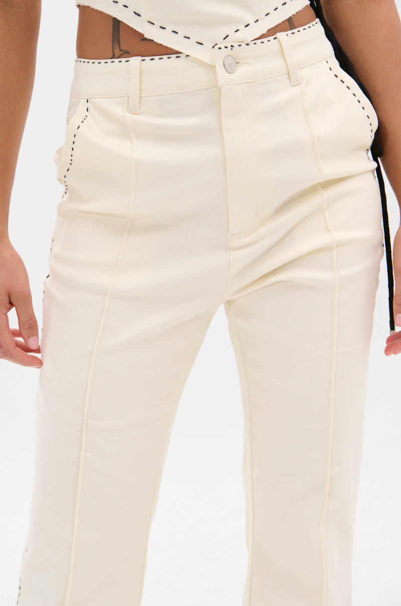 BREAK MY LOVE LINEN LACE UP PANT