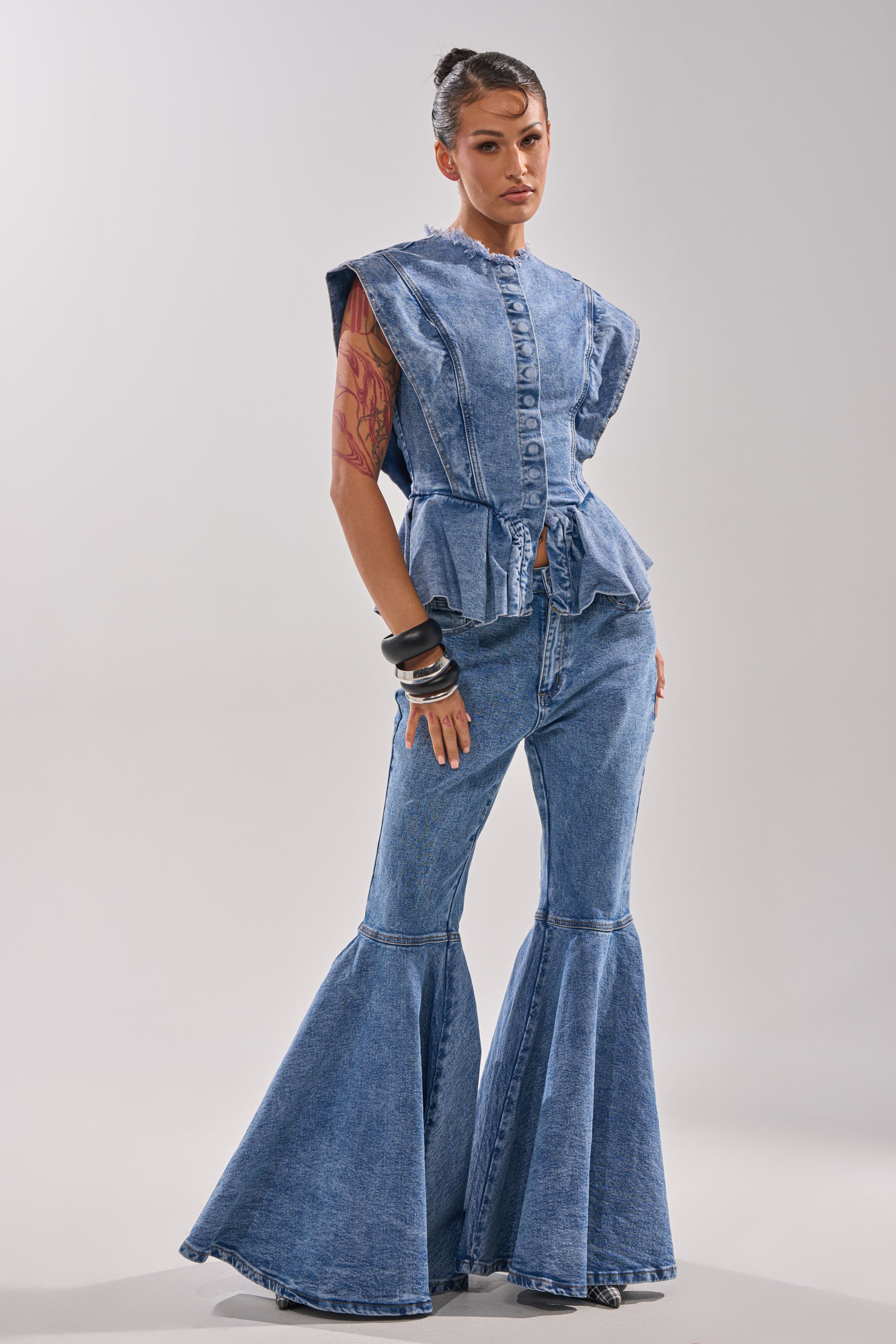 DONT PLAY WITH MY HEART BELL BOTTOM DENIM