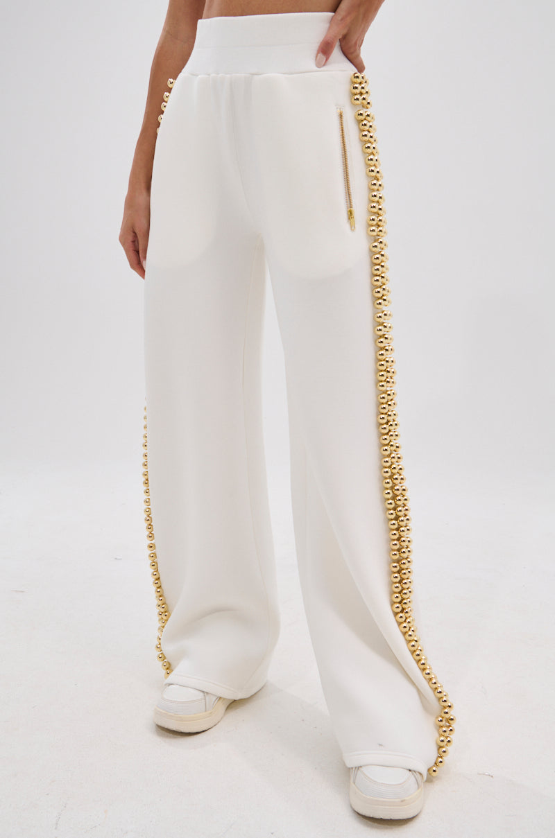 BALLS TO THE WALL JOGGER IN WHITE