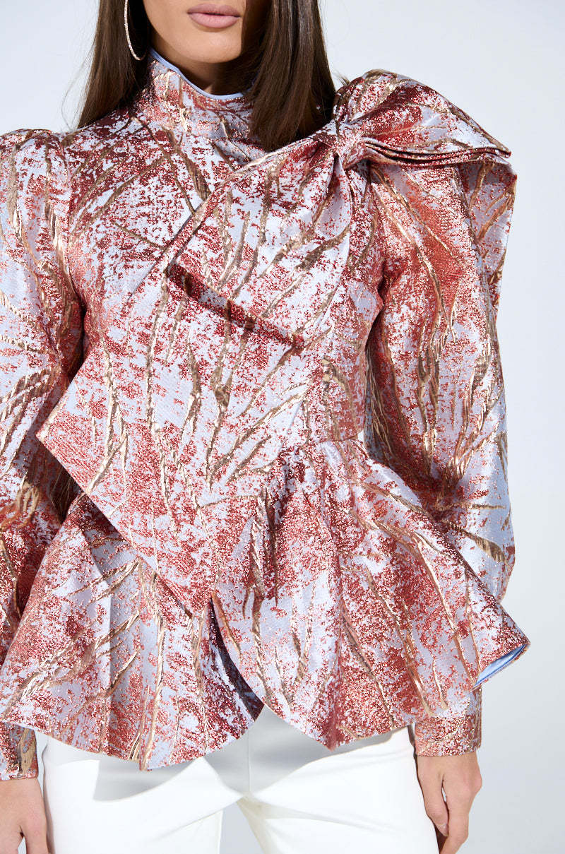 ANTIQUE BROCADE BOW TOP