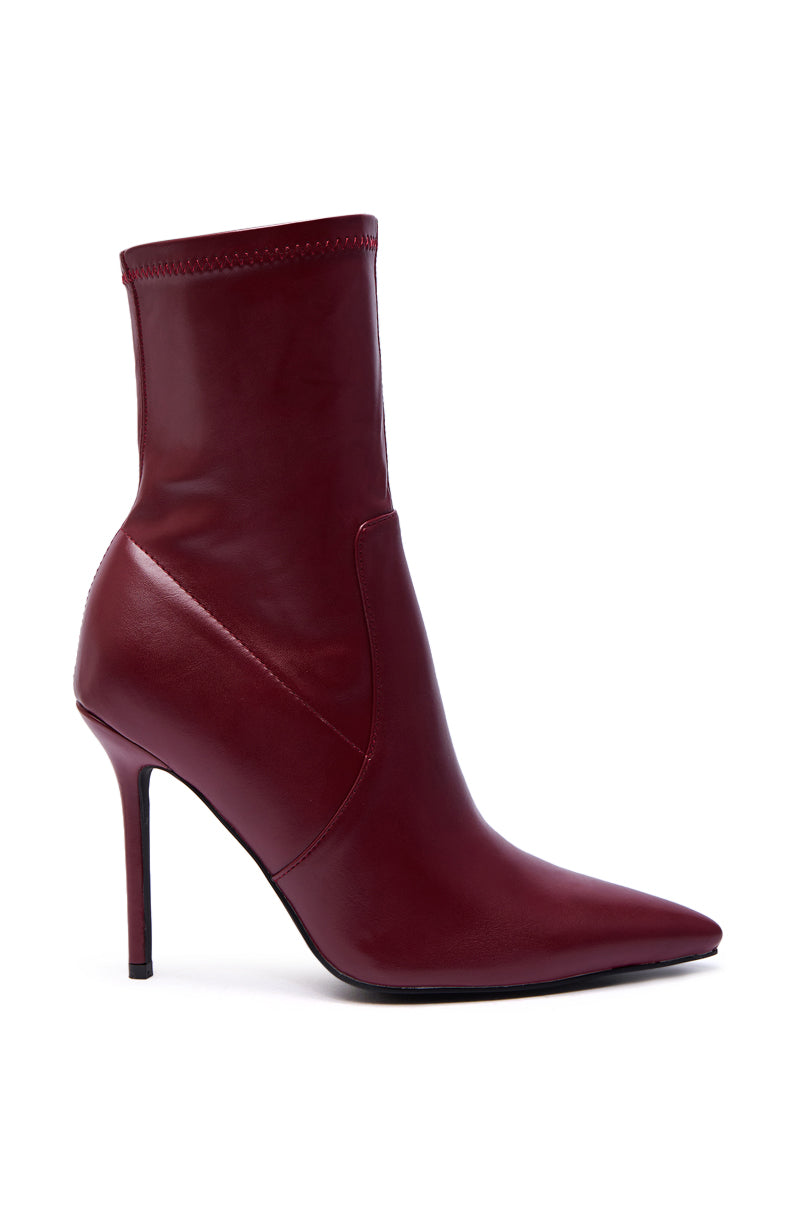 AZALEA WANG KATHII BURGUNDY BOOTIE