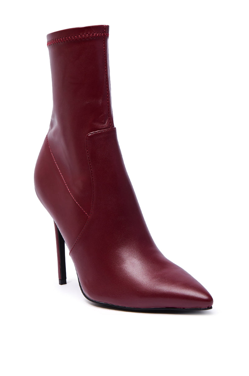 AZALEA WANG KATHII BURGUNDY BOOTIE