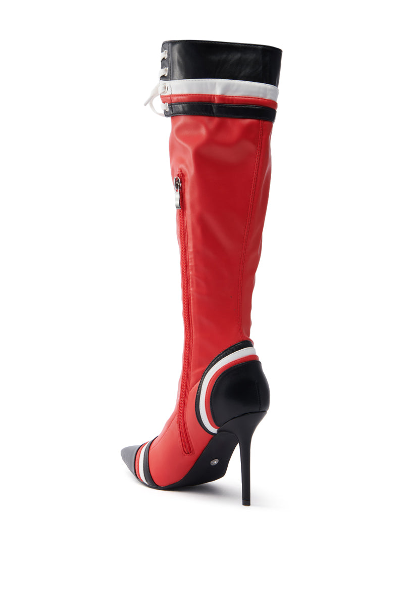 AZALEA WANG KELCIE RED STILETTO BOOT