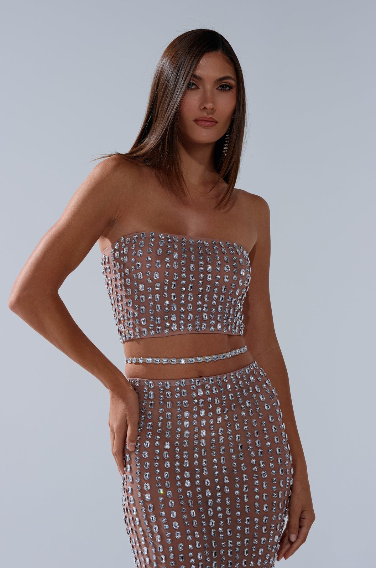 ALL THE SHINE RHINESTONE BANDEAU
