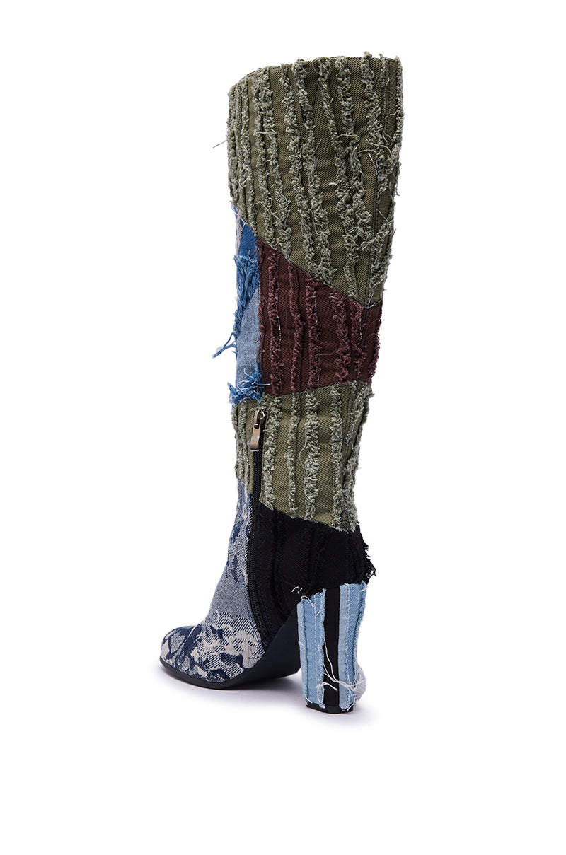 AZALEA WANG MARGEE MULTI CHUNKY KNEE HIGH BOOT