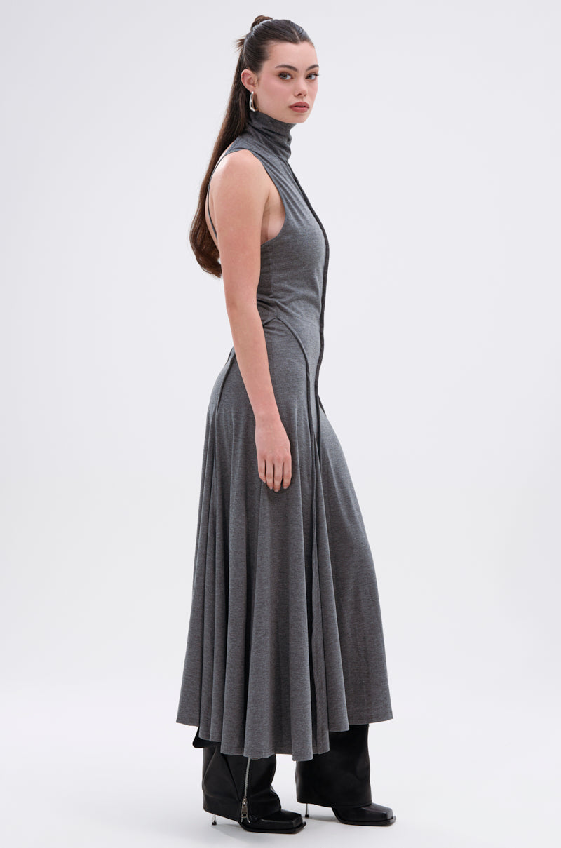DONT GIVE UP MOCK NECK KNIT MAXI DRESS
