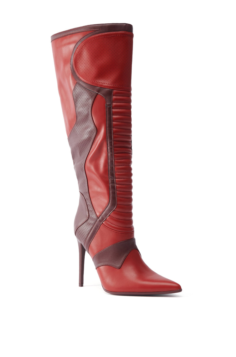 AZALEA WANG RODRIGO RED BOOT STILETTO