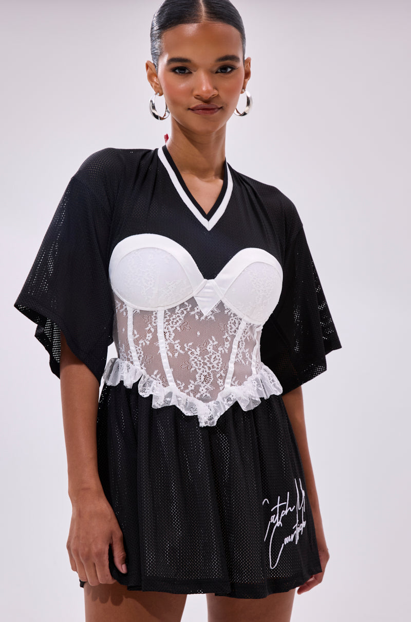 BOUNCE BACK CORSET JERSEY DRESS