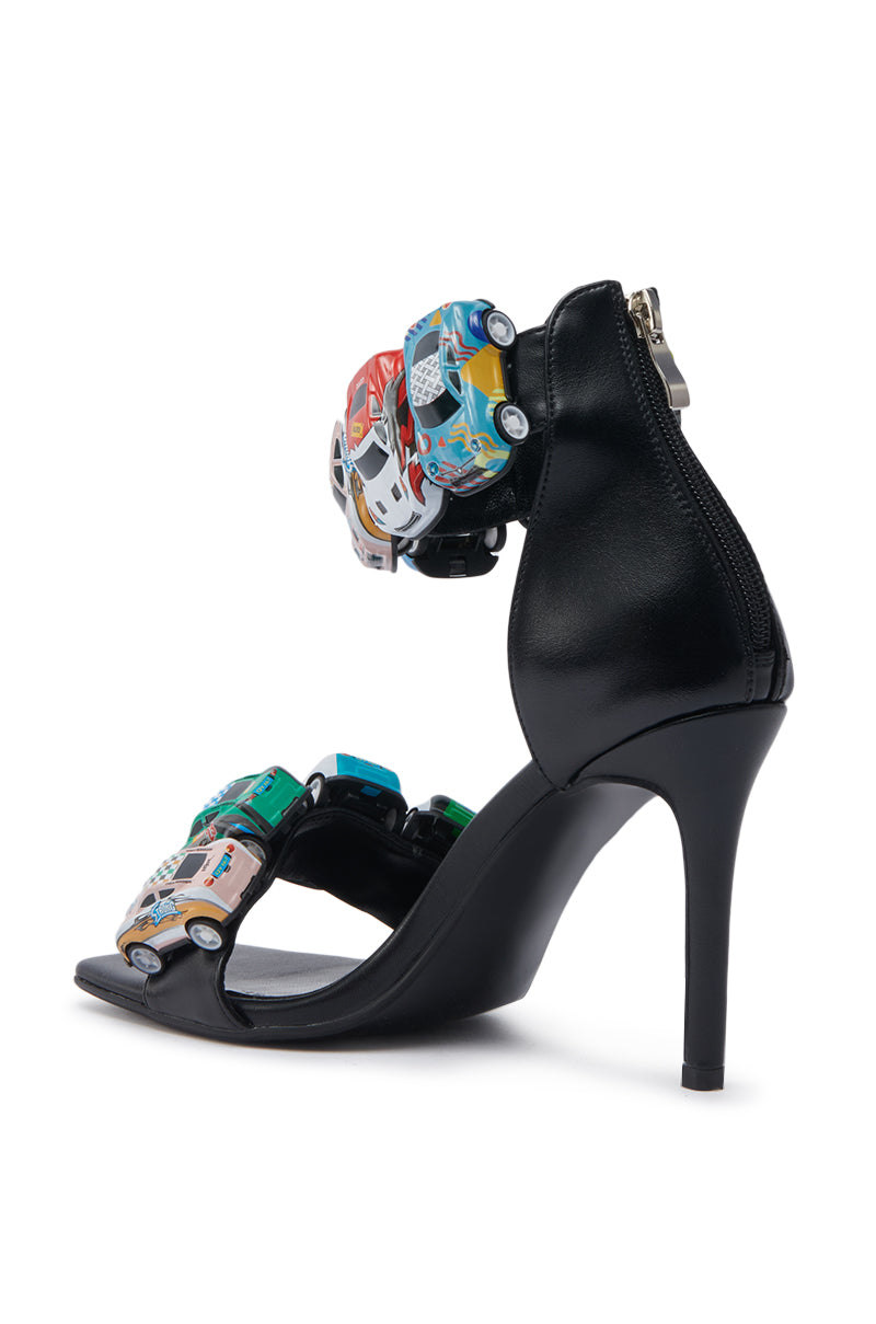 AZALEA WANG STARLITE BLACK CARS STILETTO SANDAL